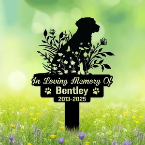 In Loving Memory Of Dog Loss Personalized Dog In Heaven Garden Stake CH07 896174