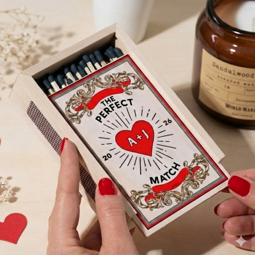 Personalized Gift For Couple Anniversary Unique Large Matchbox LM32 893799