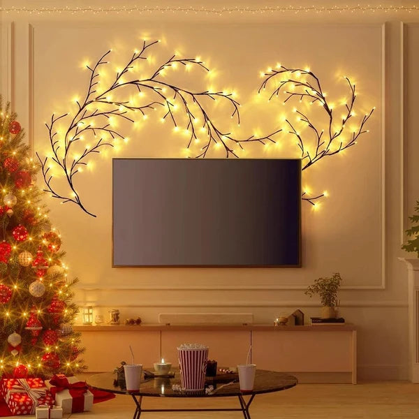 Willow Vine LED Wall Light - 96 Warm White LEDs, 8 Modes, Bendable Branches HO82 903714