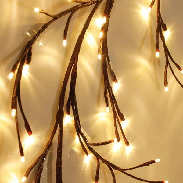 Willow Vine LED Wall Light - 96 Warm White LEDs, 8 Modes, Bendable Branches HO82 903714