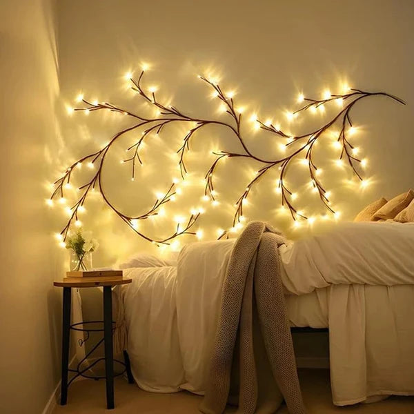 Willow Vine LED Wall Light - 96 Warm White LEDs, 8 Modes, Bendable Branches HO82 903714