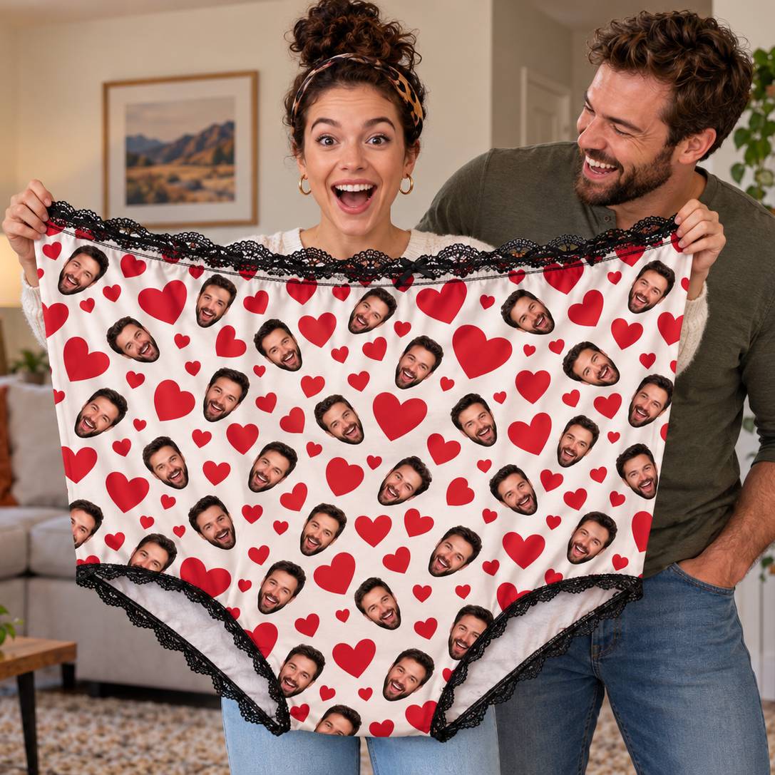 Custom Photo Leopard Pattern Granny Panties - Funny Gag Gifts for Adult Women Men HO82 904278