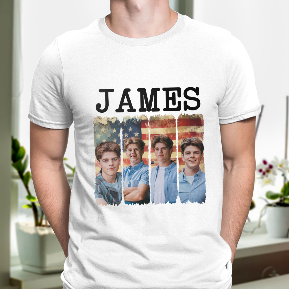 Custom Photo Stars & Stripes With America Flag Bright Shirt TH10 892973