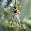 Custom Name Kid Baseball Player Personalized Acrylic Ornament HA75 897872