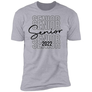 GeckoCustom #680202 Senior 2022 Shirt Premium Tee / Heather Grey / X-Small