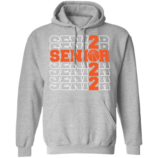 GeckoCustom #680205 Senior 2022 Basketball Sweatshirt Pullover Hoodie / Sport Grey / S