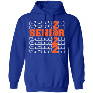 GeckoCustom #680205 Senior 2022 Basketball Sweatshirt Pullover Hoodie / Royal / S