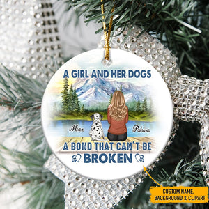 GeckoCustom A Bond That Cannot Be Broke Dog Ornament T286 HN590