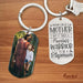 GeckoCustom A Fearless Warrior To Be A Step Mother Family Metal Keychain HN590