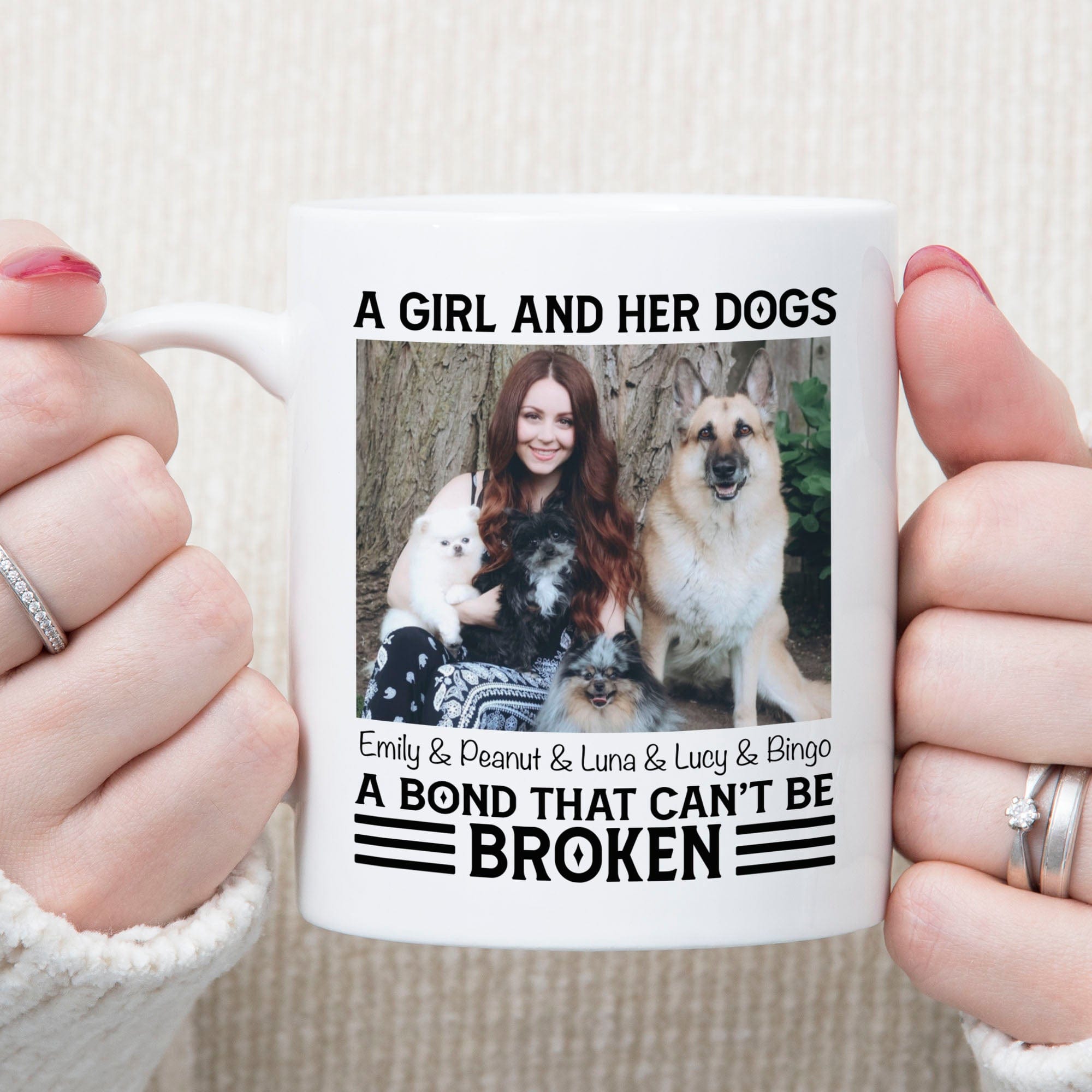 GeckoCustom A Man And His Cats A Bond That Can't Be Broken Personalized Custom Photo Dog Cat Pet Coffee Mug C456 11oz