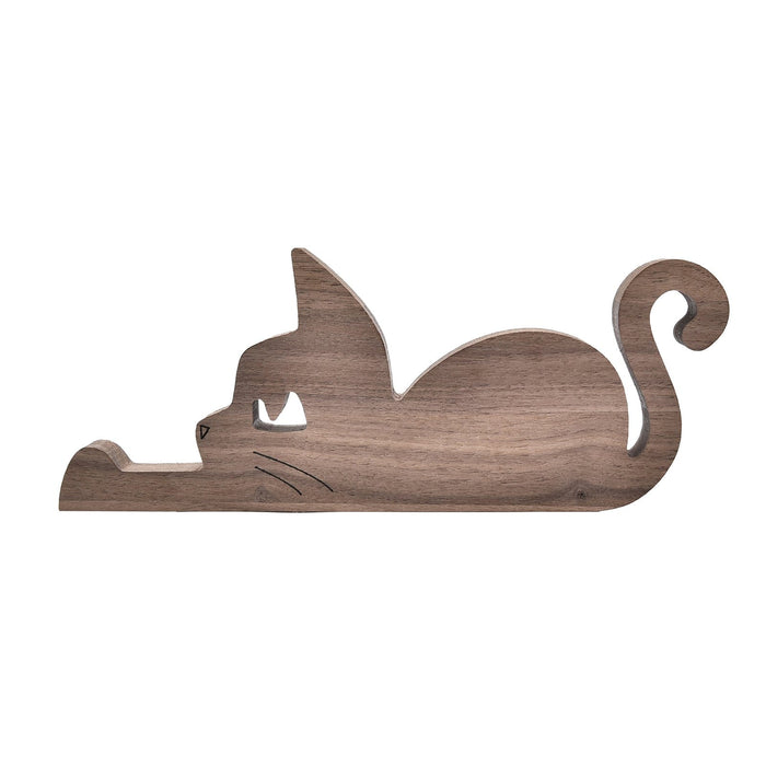 GeckoCustom A Man With Cat Wood Sculpture N304 HN590 Only Cat Version 3