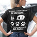 GeckoCustom A Woman Cannot Survive On Wine Alone She Also Needs A Camper And Dogs Personalized Custom Dog Backside Shirt C452