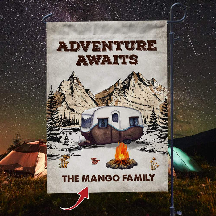 Personalized Adventure Awaits Camper - Doormat DeCoir - Doormat DeCoir
