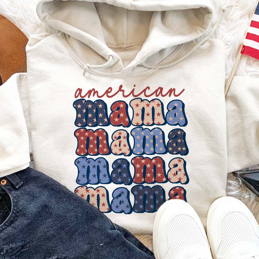 GeckoCustom America Mama Star American Shirt, HN590