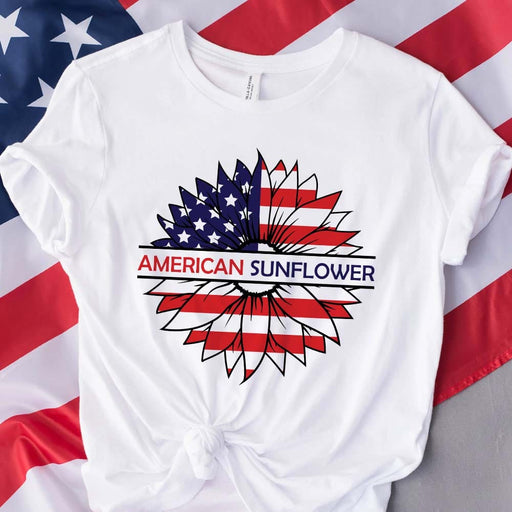 GeckoCustom America Sunflower Flag American Shirt, HN590
