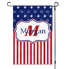 GeckoCustom American Flag 4th Of July Custom Family Name Garden Flag H339 12"x18"