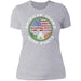 GeckoCustom American Grown Irish Roots Flag St Patrick Shirt Women Tee / Heather Grey / X-Small