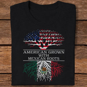 GeckoCustom American Grown with Mexican Roots America Shirt, K228 HN590