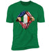 GeckoCustom American Irish Flag St Patrick Shirt Premium Tee / Kelly Green / X-Small