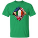 GeckoCustom American Irish Flag St Patrick Shirt Basic Tee / Irish Green / S