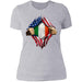 GeckoCustom American Irish Flag St Patrick Shirt Women Tee / Heather Grey / X-Small