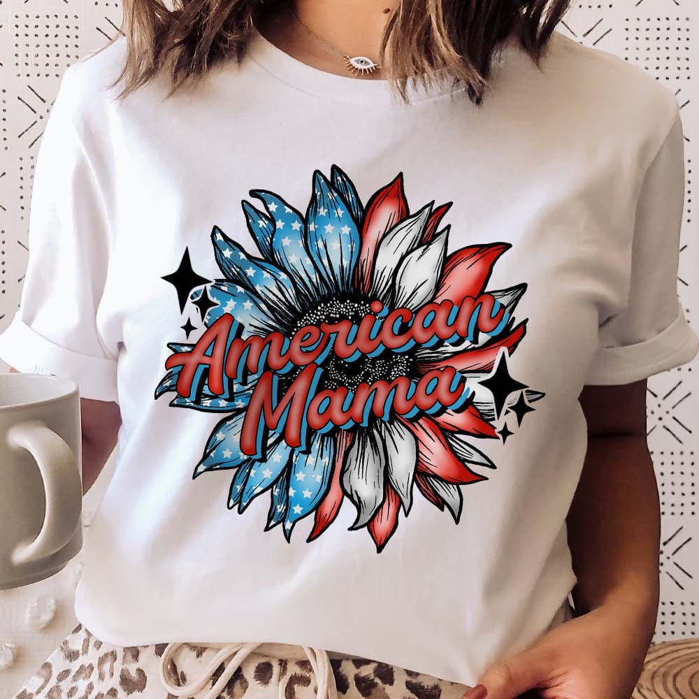 GeckoCustom American Mama Sunflower American Shirt, HN590