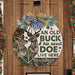 GeckoCustom An Old Buck & His Sweet Doe Live Here Hunting Wood Sign, Door Sign With Wreath HN590 12 Inch