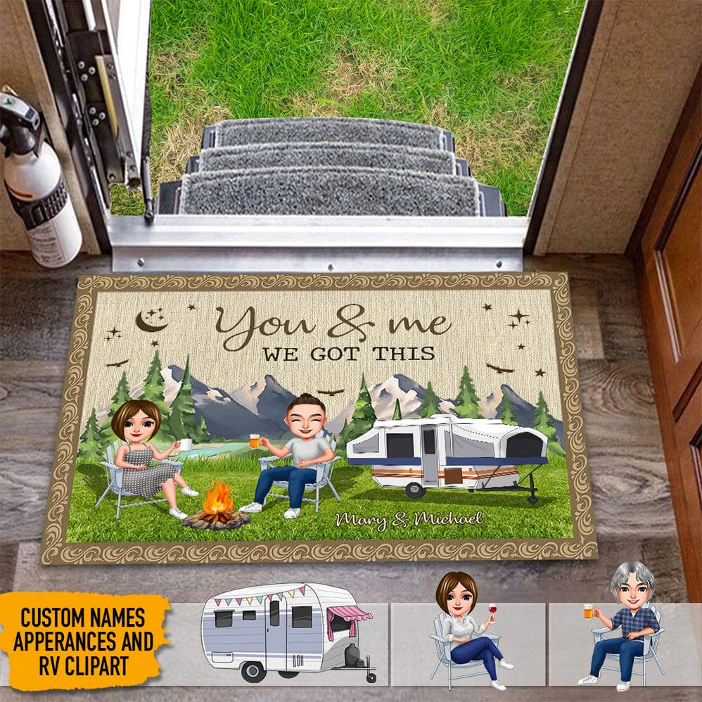 Happy Campers Camping Patio Rug, Patio Mat K228 888480 — GeckoCustom