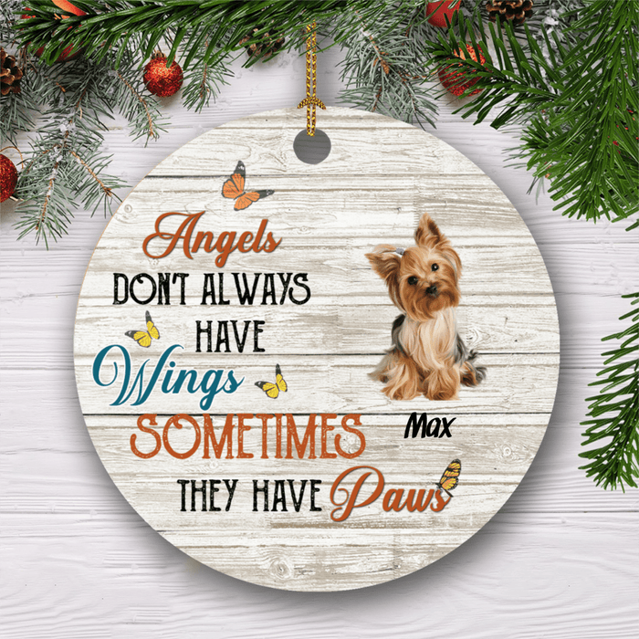 GeckoCustom Angels Don't Always Have Wings Sometimes They Have Paws , Custom Dog Photo, Personalized Gift For Dog LoversSG02 Pack 2 - 20% OFF / 2.75" tall - 0.125" thick