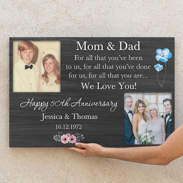 Personalized 50th Wedding Ornaments Gift – Miracle Prints
