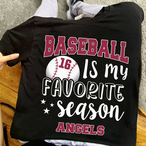 GeckoCustom Baseball Is My Favorite Season Personalized Custom Baseball Shirts C499