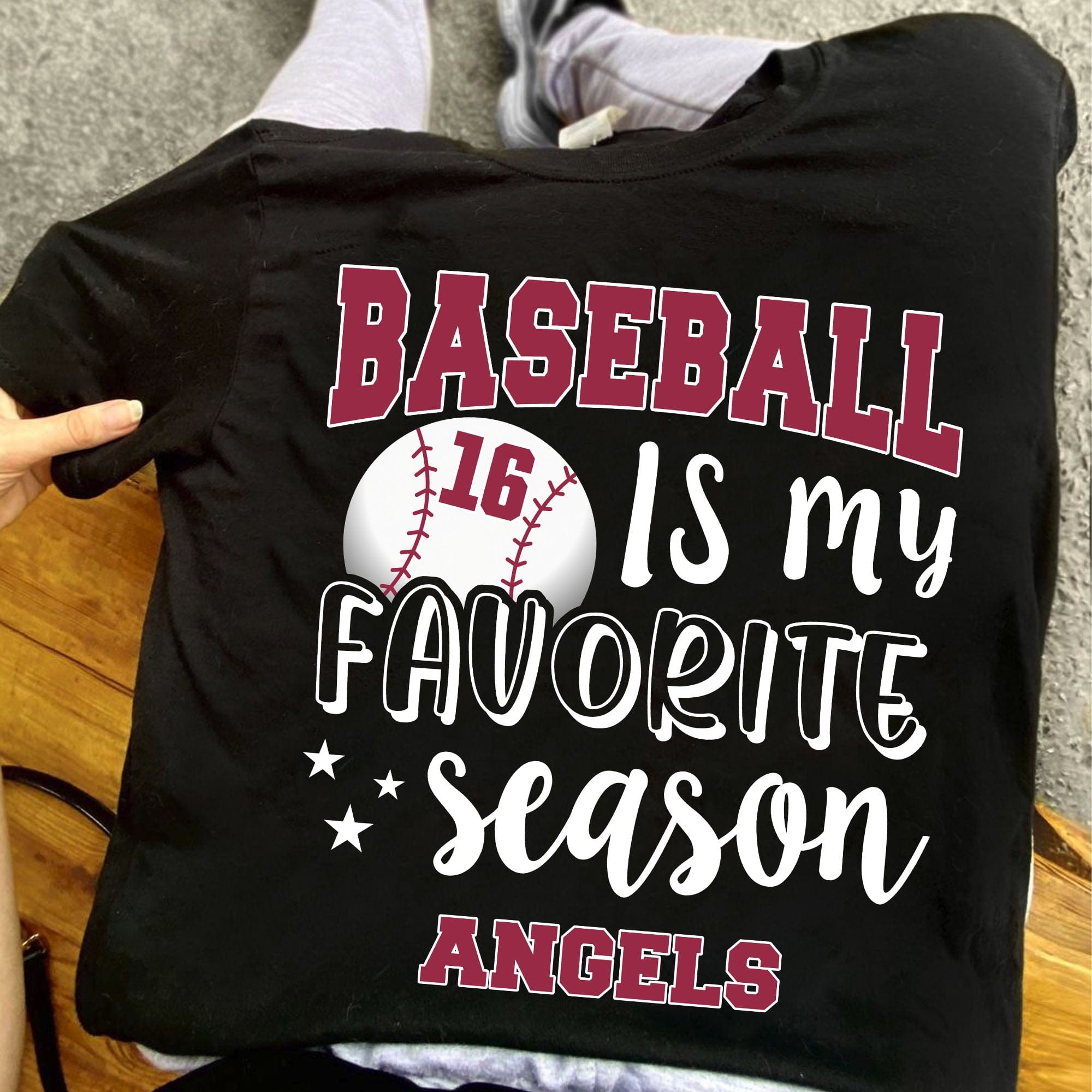 GeckoCustom Baseball Is My Favorite Season Personalized Custom Baseball Shirts C499 Basic Tee / Black / S