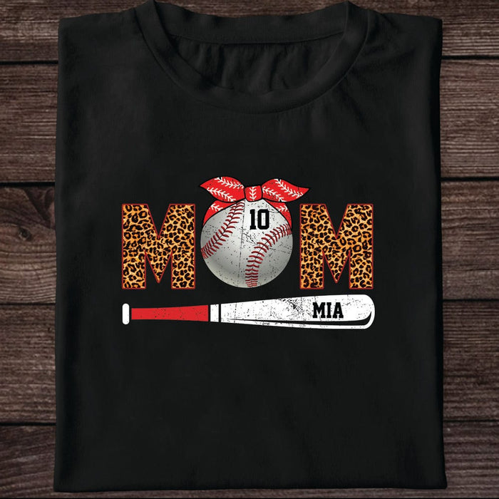 GeckoCustom Baseball Mom Shirt Personalized Custom Baseball Shirt H482