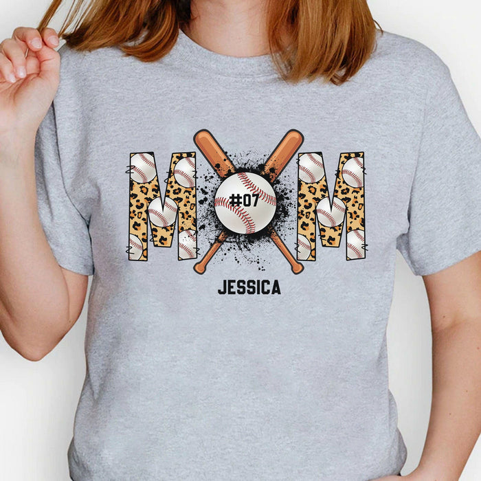 GeckoSG Personalized Christmas Gift 2023, Baseball Mom Shirt Personalized Custom Baseball Shirt H488, Basic Tee / White / S