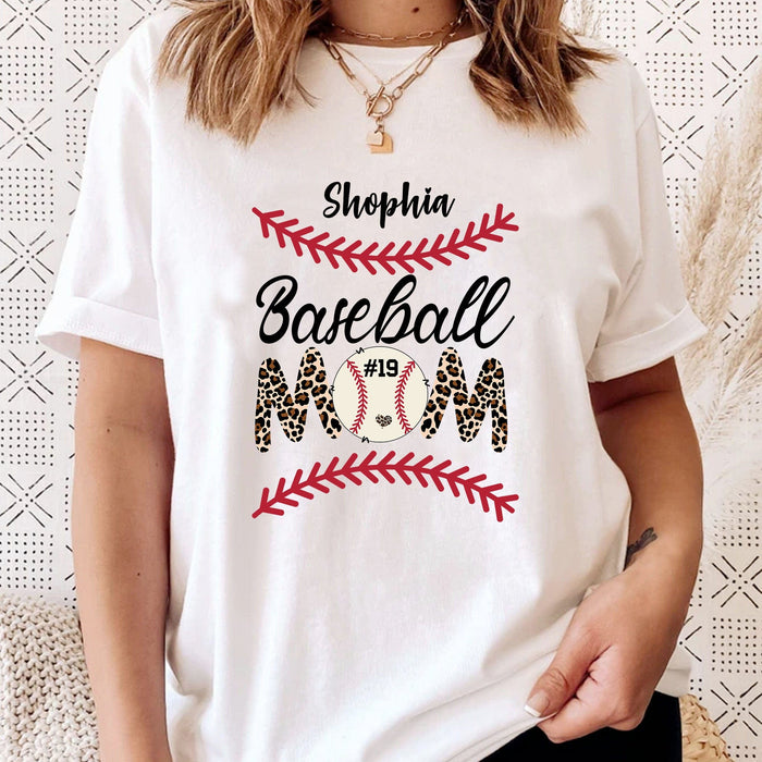 GeckoCustom Baseball Mom Shirt Personalized Custom Baseball Shirt H496