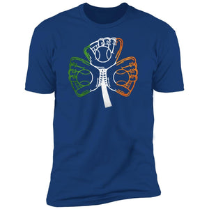 GeckoCustom Baseball Softball Shamrock St Patrick Shirt Premium Tee / Royal / X-Small