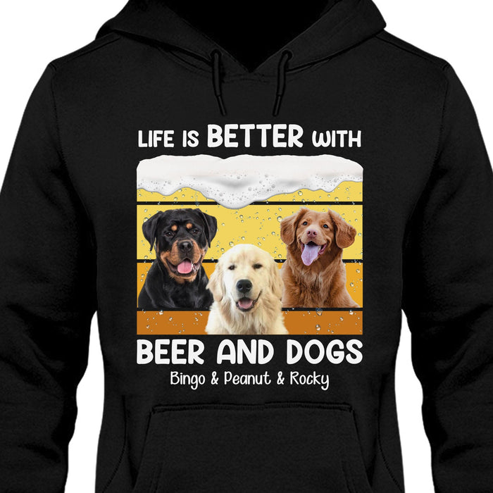 GeckoCustom Beer And Cats Better Life Personalized Custom Photo Dog Cat Pet Shirt C613