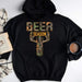 GeckoCustom Beer Season Hunting T-shirt, Hunter Gift HN590 Pullover Hoodie / Black Colour / S