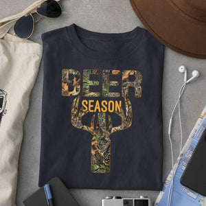 GeckoCustom Beer Season Hunting T-shirt, Hunter Gift HN590 Long Sleeve / Colour Black / S