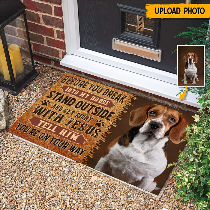 Welcome Dog House Personalized Doormat — GeckoCustom