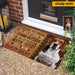 GeckoCustom Before You Break Into My House Dog Doormat N369 HN590