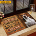 GeckoCustom Before You Break Into My House Dog Doormat N369 HN590