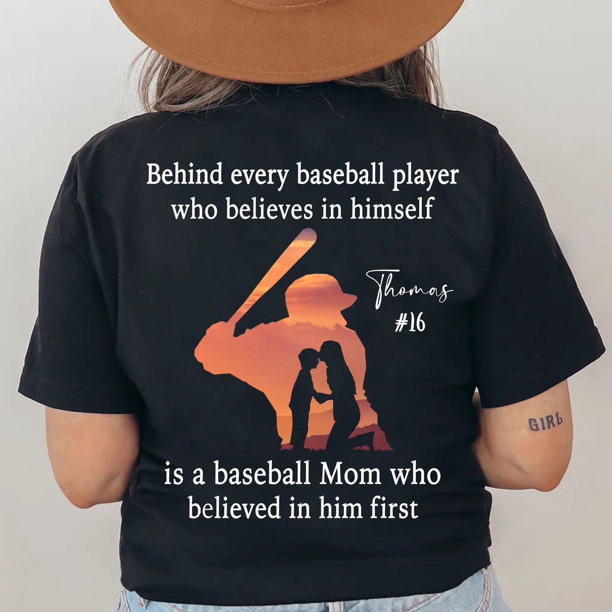 Personalized Custom Baseball Mom Behind Every Player Shirts