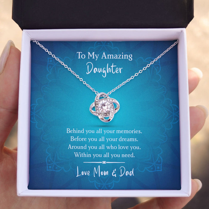 GeckoCustom Behind You All Your Memories Personalized Graduation Message Card Necklace C219