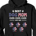 GeckoCustom Best American Dog Mom Ever Personalized Custom Dog Shirt C384 Pullover Hoodie / Black Colour / S