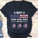 GeckoCustom Best American Dog Mom Ever Personalized Custom Dog Shirt C384 Women V-neck / V Black / S