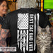 GeckoCustom Best Cat Dad Ever Flag Back Cat Shirt, HN590