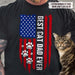GeckoCustom Best Cat Dad Ever Flag Back Cat Shirt, HN590 (front)