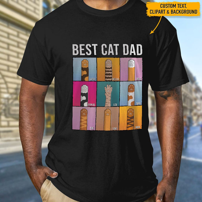 GeckoCustom Best Cat Dad Ever Paw Cat Shirt, N304 HN590