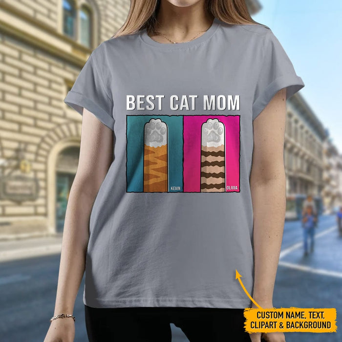 GeckoCustom Best Cat Dad Ever Paw Cat Shirt, N304 HN590